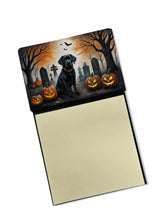 Load image into Gallery viewer, Black Labrador Retriever Spooky Halloween Sticky Note Holder- Refiilable Desk Accessory Note Pad