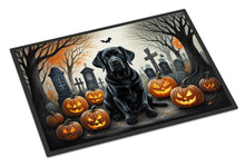 Load image into Gallery viewer, Black Labrador Retriever Spooky Halloween Doormat -  18x27 Decorative Floor Mat – Indoor/Outdoor Rug