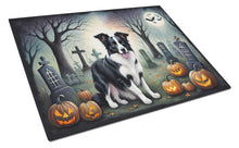 Load image into Gallery viewer, Border Collie Spooky Halloween Glass Cutting Boards – Durable, Decorative Kitchen Art Large