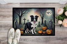 Load image into Gallery viewer, Border Collie Spooky Halloween Doormat -  18x27 Decorative Floor Mat – Indoor/Outdoor Rug