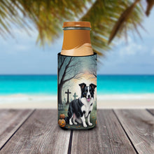 Load image into Gallery viewer, Border Collie Spooky Halloween Slim Can Huggers – Fun, Functional Drink Coolers for Every Occasion