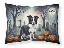 Load image into Gallery viewer, Border Collie Spooky Halloween Fabric Standard Pillowcase – Artistic Decorative Front, White Back