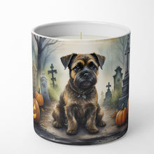 Load image into Gallery viewer, Border Terrier Spooky Halloween Decorative Soy Candle