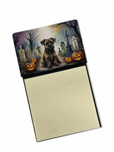 Load image into Gallery viewer, Border Terrier Spooky Halloween Sticky Note Holder- Refiilable Desk Accessory Note Pad