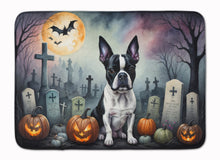 Load image into Gallery viewer, Boston Terrier Spooky Halloween Memory Foam Kitchen Mat