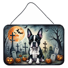 Load image into Gallery viewer, Boston Terrier Spooky Halloween Wall or Door Hanging Prints