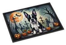 Load image into Gallery viewer, Boston Terrier Spooky Halloween Doormat - 24x36 Decorative Floor Mat – Indoor/Outdoor Rug with Artistic Flair
