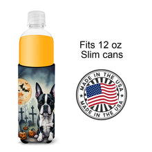 Load image into Gallery viewer, Boston Terrier Spooky Halloween Slim Can Huggers – Fun, Functional Drink Coolers for Every Occasion