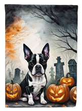 Load image into Gallery viewer, Boston Terrier Spooky Halloween House Flag