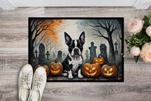 Load image into Gallery viewer, Boston Terrier Spooky Halloween Doormat -  18x27 Decorative Floor Mat – Indoor/Outdoor Rug
