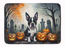 Load image into Gallery viewer, Boston Terrier Spooky Halloween Memory Foam Kitchen Mat