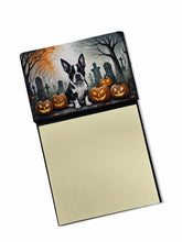 Load image into Gallery viewer, Boston Terrier Spooky Halloween Sticky Note Holder- Refiilable Desk Accessory Note Pad