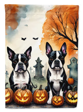 Load image into Gallery viewer, Boston Terrier Spooky Halloween House Flag
