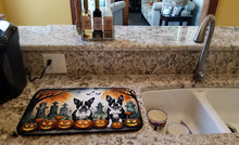 Load image into Gallery viewer, Boston Terrier Spooky Halloween Dish Drying Mat