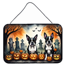 Load image into Gallery viewer, Boston Terrier Spooky Halloween Wall or Door Hanging Prints