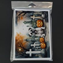 Load image into Gallery viewer, Boxer Spooky Halloween Greeting Cards -  Blank Note Cards – 8-Pack of Artist-Designed Cards with Envelopes