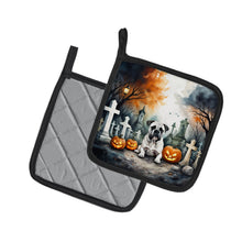 Load image into Gallery viewer, Boxer Spooky Halloween Pot Holders - Set of 2 Decorative Kitchen Helpers | Made in the USA