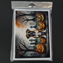 Load image into Gallery viewer, Boxer Spooky Halloween Greeting Cards -  Blank Note Cards – 8-Pack of Artist-Designed Cards with Envelopes