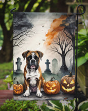 Load image into Gallery viewer, Boxer Spooky Halloween Garden Flag – Dog in Cemetery Scene