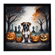 Load image into Gallery viewer, Boxer Spooky Halloween Framed Metal Print