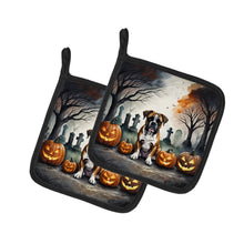 Load image into Gallery viewer, Boxer Spooky Halloween Pot Holders - Set of 2 Decorative Kitchen Helpers | Made in the USA