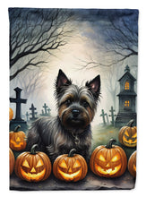 Load image into Gallery viewer, Cairn Terrier Spooky Halloween House Flag