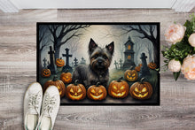 Load image into Gallery viewer, Cairn Terrier Spooky Halloween Doormat -  18x27 Decorative Floor Mat – Indoor/Outdoor Rug