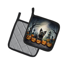 Load image into Gallery viewer, Cairn Terrier Spooky Halloween Pot Holders - Set of 2 Decorative Kitchen Helpers | Made in the USA