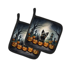 Load image into Gallery viewer, Cairn Terrier Spooky Halloween Pot Holders - Set of 2 Decorative Kitchen Helpers | Made in the USA