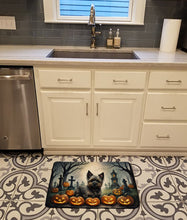 Load image into Gallery viewer, Cairn Terrier Spooky Halloween Memory Foam Kitchen Mat