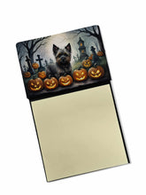 Load image into Gallery viewer, Cairn Terrier Spooky Halloween Sticky Note Holder- Refiilable Desk Accessory Note Pad