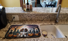 Load image into Gallery viewer, Cavalier Spaniel Spooky Halloween Dish Drying Mat