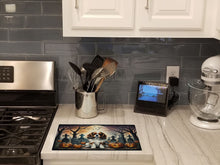 Load image into Gallery viewer, Cavalier Spaniel Spooky Halloween Glass Cutting Boards – Durable, Decorative Kitchen Art Large