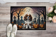 Load image into Gallery viewer, Cavalier Spaniel Spooky Halloween Doormat -  18x27 Decorative Floor Mat – Indoor/Outdoor Rug
