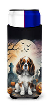 Load image into Gallery viewer, Cavalier Spaniel Spooky Halloween Slim Can Huggers – Fun, Functional Drink Coolers for Every Occasion