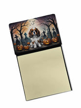 Load image into Gallery viewer, Cavalier Spaniel Spooky Halloween Sticky Note Holder- Refiilable Desk Accessory Note Pad