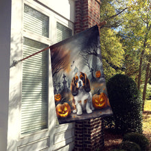 Load image into Gallery viewer, Cavalier Spaniel Spooky Halloween House Flag