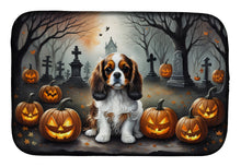 Load image into Gallery viewer, Cavalier Spaniel Spooky Halloween Dish Drying Mat
