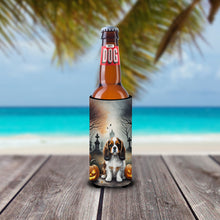Load image into Gallery viewer, Cavalier Spaniel Spooky Halloween Slim Can Huggers – Fun, Functional Drink Coolers for Every Occasion