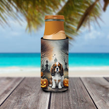Load image into Gallery viewer, Cavalier Spaniel Spooky Halloween Slim Can Huggers – Fun, Functional Drink Coolers for Every Occasion