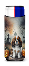 Load image into Gallery viewer, Cavalier Spaniel Spooky Halloween Slim Can Huggers – Fun, Functional Drink Coolers for Every Occasion