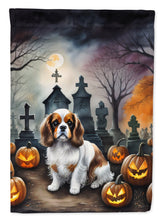 Load image into Gallery viewer, Cavalier Spaniel Spooky Halloween House Flag