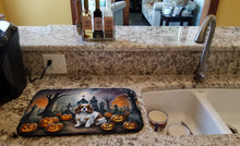 Load image into Gallery viewer, Cavalier Spaniel Spooky Halloween Dish Drying Mat