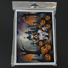 Load image into Gallery viewer, Cavalier Spaniel Spooky Halloween Greeting Cards -  Blank Note Cards – 8-Pack of Artist-Designed Cards with Envelopes
