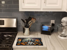 Load image into Gallery viewer, Cavalier Spaniel Spooky Halloween Glass Cutting Boards – Durable, Decorative Kitchen Art Large