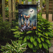 Load image into Gallery viewer, Chihuahua Spooky Halloween Garden Flag – Dog in Cemetery Scene