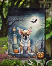Load image into Gallery viewer, Chihuahua Spooky Halloween Garden Flag – Dog in Cemetery Scene