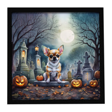 Load image into Gallery viewer, Chihuahua Spooky Halloween Framed Metal Print