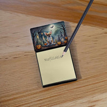 Load image into Gallery viewer, Chihuahua Spooky Halloween Sticky Note Holder- Refiilable Desk Accessory Note Pad