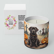 Load image into Gallery viewer, Chocolate Labrador Retriever Spooky Halloween Decorative Soy Candle